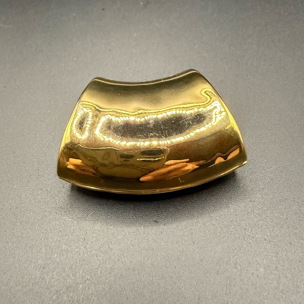 Gold Tone Silk Scarf Ring Classic Chic